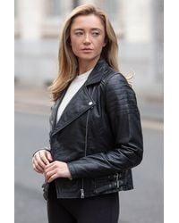Brampton London - 'Medusa' Leather Biker Jacket - Lyst