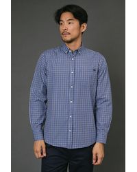 MAINE - Sawyer Check Long Sleeve Shirt Cotton - Lyst