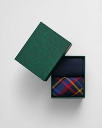 GANT - 2-pack Check And Rib Socks Gift Box - Lyst