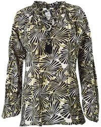 Secret Label - Palm Print Tassle Blouse - Lyst