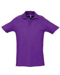 Sol's - Spring Ii Short Sleeve Heavyweight Polo Shirt (Dark) - Lyst