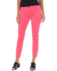 Met - Long Denim Pants Made Of Elastic Fabric 10Dbf0525-G291 - Lyst