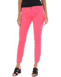 Met - Long Denim Pants Made Of Elastic Fabric 10Dbf0525-G291 - Lyst
