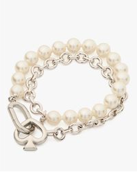 Kate Spade - Pearl Wrap Bracelet - Lyst