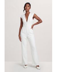 MissPap - Tailored Pleated Structured Jumpsuit - Lyst