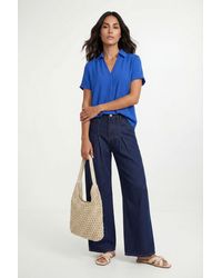 Wallis - Woven Roll Sleeve Overhead Shirt - Lyst