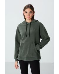 TOMMY LIFE - Oversized Plush Hoodie With Embroidery - Lyst