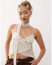 Motel - Cojira Print Scarf Cami Top - Lyst