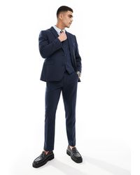 ASOS - Slim Wool Blend Suit Trousers - Lyst