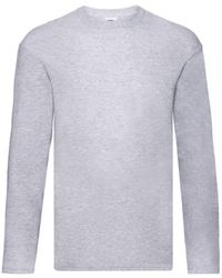 Fruit Of The Loom - R Long-Sleeved T-Shirt (Heather) Cotton - Lyst