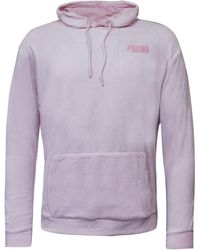 PUMA - Velour Hoodie Embroidered Logo Jumper - Lyst