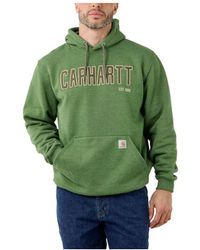 Carhartt - Felt Logo Graphic Loose Fit Hoodie - Lyst