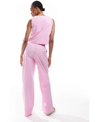 ONLY - Wide Leg Boxer Detail Trousers Co-Ord - Lyst