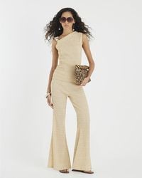 River Island - Wide Leg Trousers Textured - Lyst