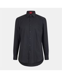 BOSS - Regular Fit Point Collar Long Sleeve Oxford Shirt - Lyst