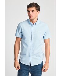 Tokyo Laundry - Cotton Short Sleeved Button-Up Oxford Shirt - Lyst