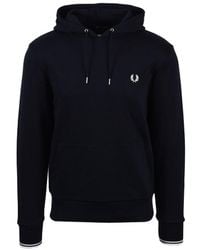 Fred Perry - Tipped Hooded Sweatshirt Cotton - Lyst
