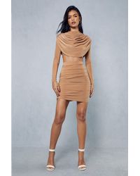 MissPap - Double Layer Slinky Draped Skirt Co-Ord - Lyst