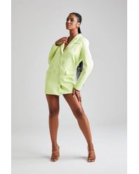 Urban Bliss - Lime Oversized Blazer Dress - Lyst
