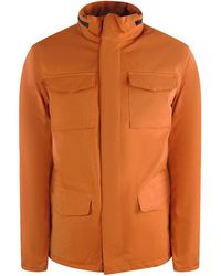 Aquascutum - Active Field Jacket Roest Oranje Jas - Lyst