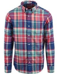 GANT - Madras Check Long Sleeved Shirt Rose/ Cotton - Lyst
