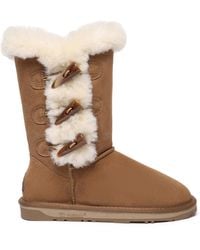 EverAu Australia - Ever Au Ashy Horn Toggle Buttons Tall Boots - Lyst