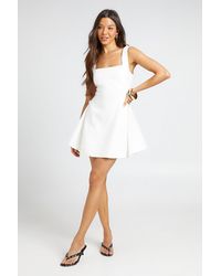 Boohoo - Square Neck Full Skirt Mini Dress - Lyst