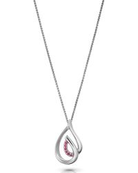 Orphelia - 'Dazzle' 925 Sterling Chain With Pendant - Lyst