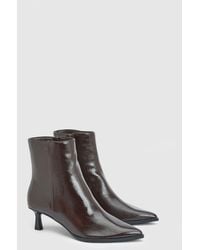 Faith - Harvie Faux Leather Low Stiletto Heel Ankle Boots - Lyst