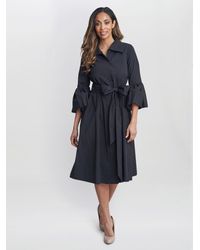 Gina Bacconi - Melinda Taffeta Shirt Dress - Lyst