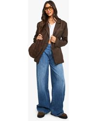 Boohoo - Woven Tailored Cinched Blazer - Lyst