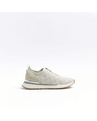River Island - Trainers Beige Knitted Zip - Lyst