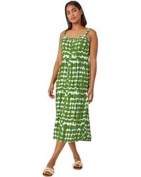 Roman - Tie Dye Spot Print Midi Sundress - Lyst