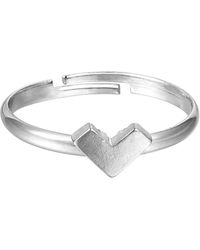 The Jewellery Stockroom - Plated Triangle Signet Adjustable Dress Ring - Lyst