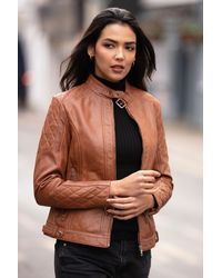 Ashwood Leather - 'Kore' Real Biker Jacket - Lyst
