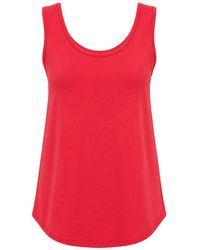 MixRay - Casual U Neck Cotton Blend Tank Top - Lyst