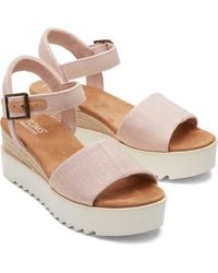 TOMS - Diana Nylon Ballet Wedges Textile - Lyst