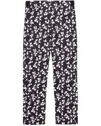 Marks & Spencer - Mia Slim Floral Crop Trousers Cotton - Lyst