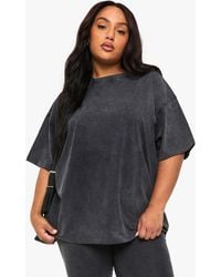 Boohoo - Plus Acid Wash Oversized T-Shirt - Lyst