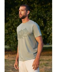 Mountain Warehouse - 'Tonal Mountain' Graphic T-Shirt Cotton Breathable Summer Tee - Lyst