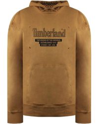 Timberland - Logo Wheat Hoodie - Lyst