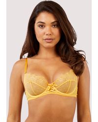 Playful Promises - Ziggy Mango Lace And Spotted Mesh Bra - Lyst