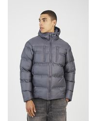 Brave Soul - Heat Sealed Hooded Padded Jacket - Lyst