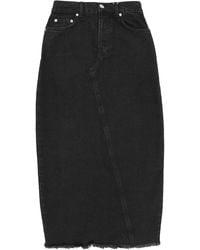 Raey - Split Back Organic Denim Midi Skirt - Lyst