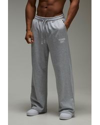 BoohooMAN - Training Dept Wide Leg Loopback Jogger - Lyst