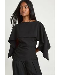 Boohoo - Cape Overlay Top - Lyst