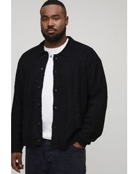 BoohooMAN - Plus Basic Boxy Brushed Knitted Shirt - Lyst