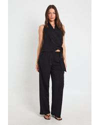 Boohoo - Woven Cowl Wrap Drape Co-Ord - Lyst