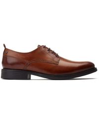 Base London - Newman Washed Leather Derby Shoes - Lyst