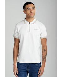 Firetrap - Regular Fit Cotton Ottoman Zip Polo - Lyst